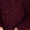 Vera Plush Cardigan with Front Tie Burgundy - immagine 6
