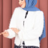 Vera Plush Cardigan with Front Tie Ecru