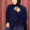 Vera Plush Cardigan with Front Tie Navy Blue - immagine 3