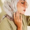 Verona Patterned Bamboo Crinkle Scarf Mink - الصورة 2