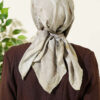 ⁦Verona Patterned Bamboo Crinkle Scarf Hazel⁩ - الصورة ⁦3⁩