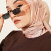 Verona Patterned Bamboo Crinkle Scarf Camel