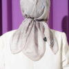 Verona Patterned Bamboo Crinkle Scarf Sand Beige – Bild 3