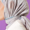 Verona Patterned Bamboo Crinkle Scarf Sand Beige – Bild 4