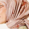 Verona Patterned Bamboo Crinkle Scarf Latte - الصورة 4