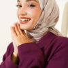 Verona Patterned Bamboo Crinkle Scarf Mink - الصورة 2