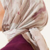 Verona Patterned Bamboo Crinkle Scarf Mink - الصورة 4