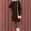 Vinea Diamond Pattern French Terry Knit Sweater Brown - Image 3