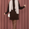 Vinea Diamond Pattern French Terry Knit Sweater Brown - Image 5