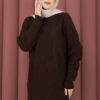 Vinea Diamond Pattern French Terry Knit Sweater Brown - Image 2