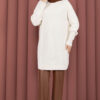 Vinea Diamond Pattern French Terry Knit Sweater Cream - Afbeelding 3