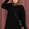 Vinea Diamond Pattern French Terry Knit Sweater Black - Afbeelding 2