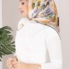 Vintage Rose Pattern Scarf Series Grey - immagine 2