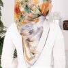 Vintage Rose Pattern Scarf Series Grey - immagine 3