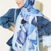 Viona Bamboo French Terry Shawl Baby Blue – Image 2