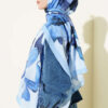 Viona Bamboo French Terry Shawl Baby Blue – Image 3