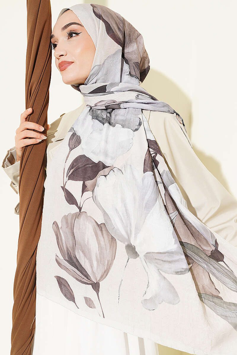 Viona Bamboo French Terry Shawl Beige