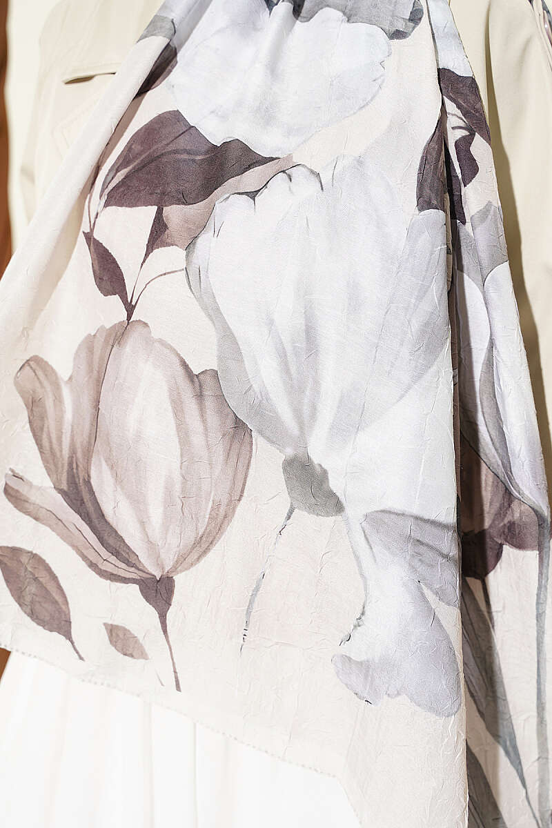 Viona Bamboo French Terry Shawl Beige - immagine 4