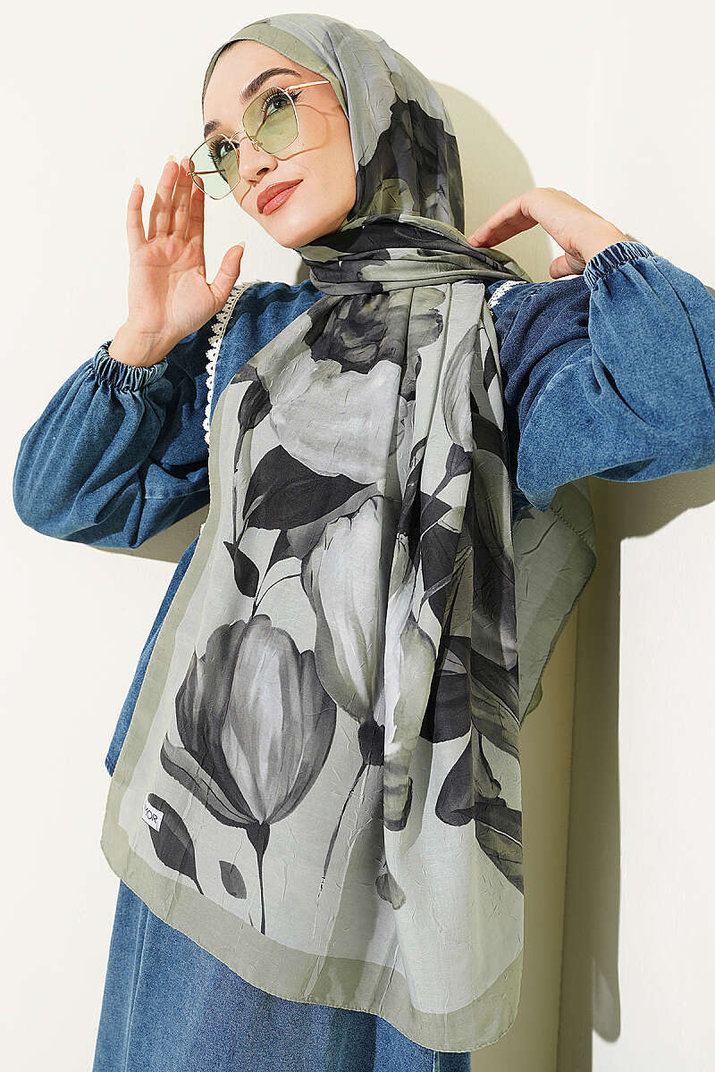 Viona Bamboo French Terry Shawl Hazel - Imagen 2