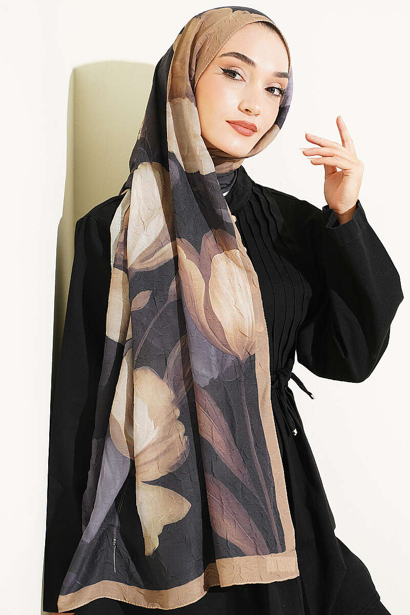 Viona Bamboo French Terry Shawl Camel