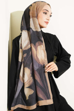 Alternative view of Viona Bamboo French Terry Shawl Camel