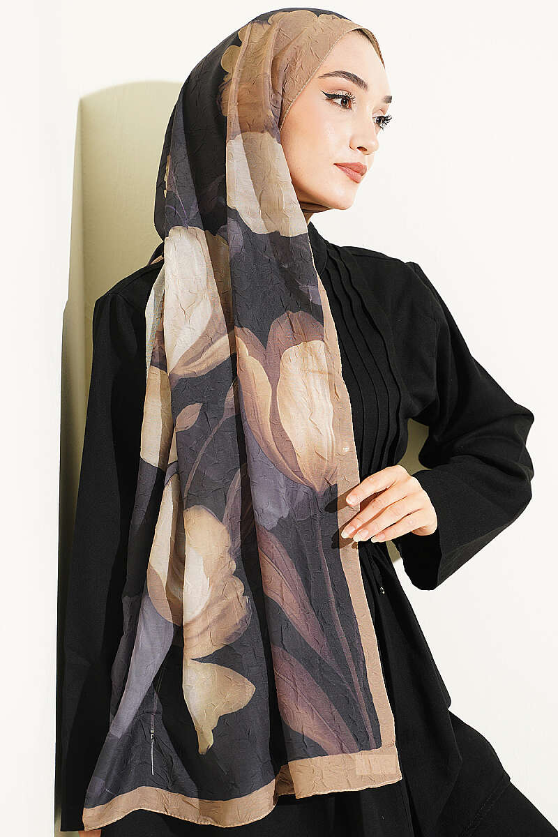 Viona Bamboo French Terry Shawl Camel – Bild 2