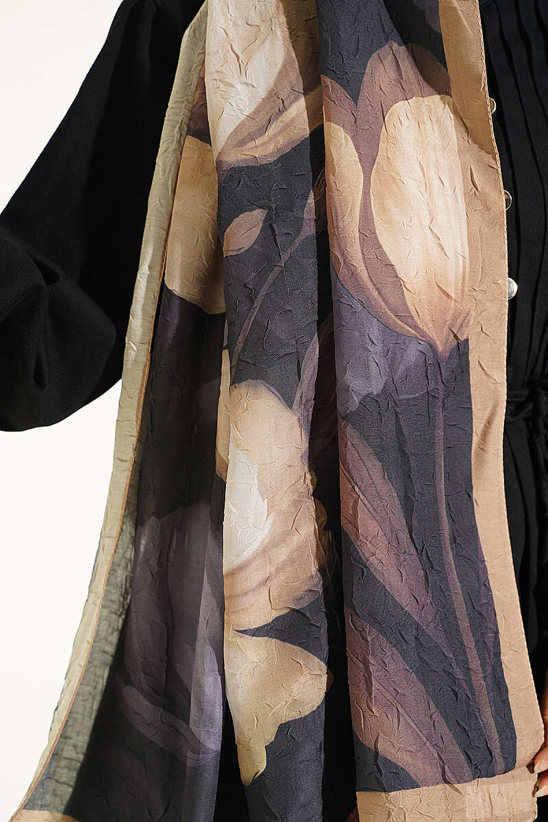 Viona Bamboo French Terry Shawl Camel – Bild 4