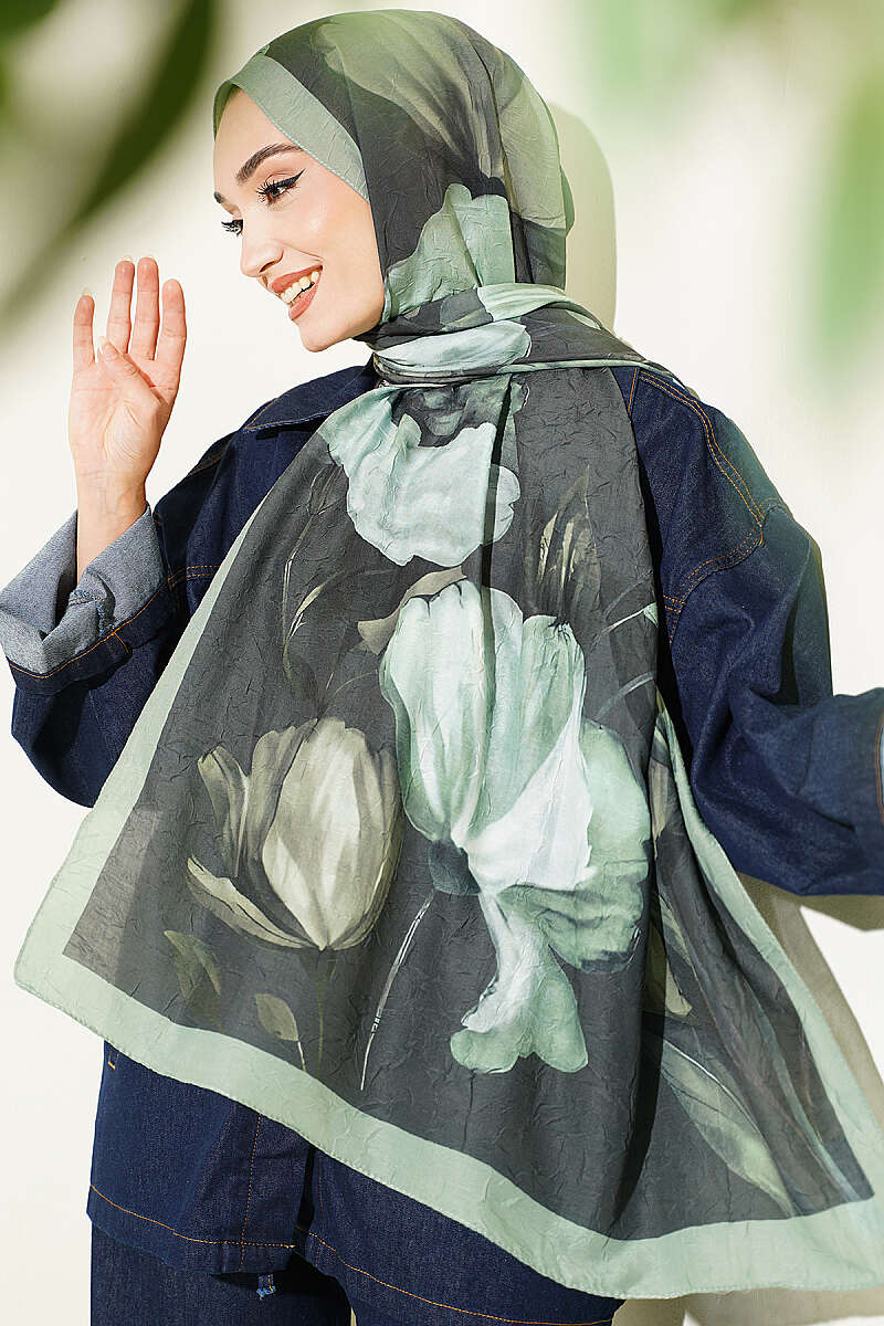Viona Bamboo French Terry Shawl Khaki