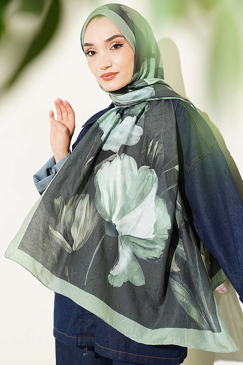 Viona Bamboo French Terry Shawl Khaki - immagine 2