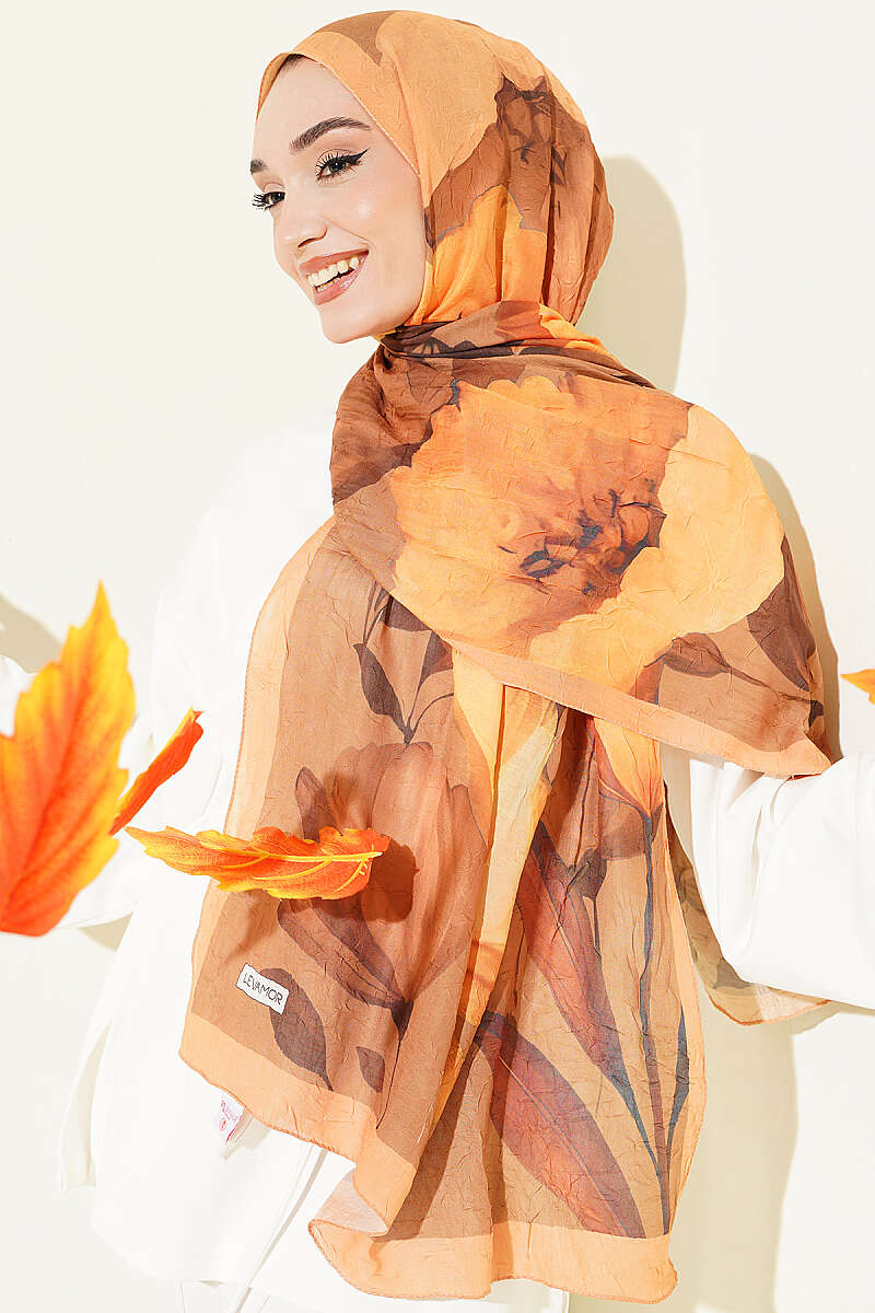 Viona Bamboo French Terry Shawl Mustard