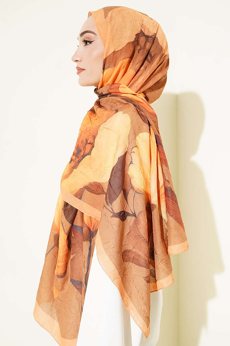Viona Bamboo French Terry Shawl Mustard – Image 3