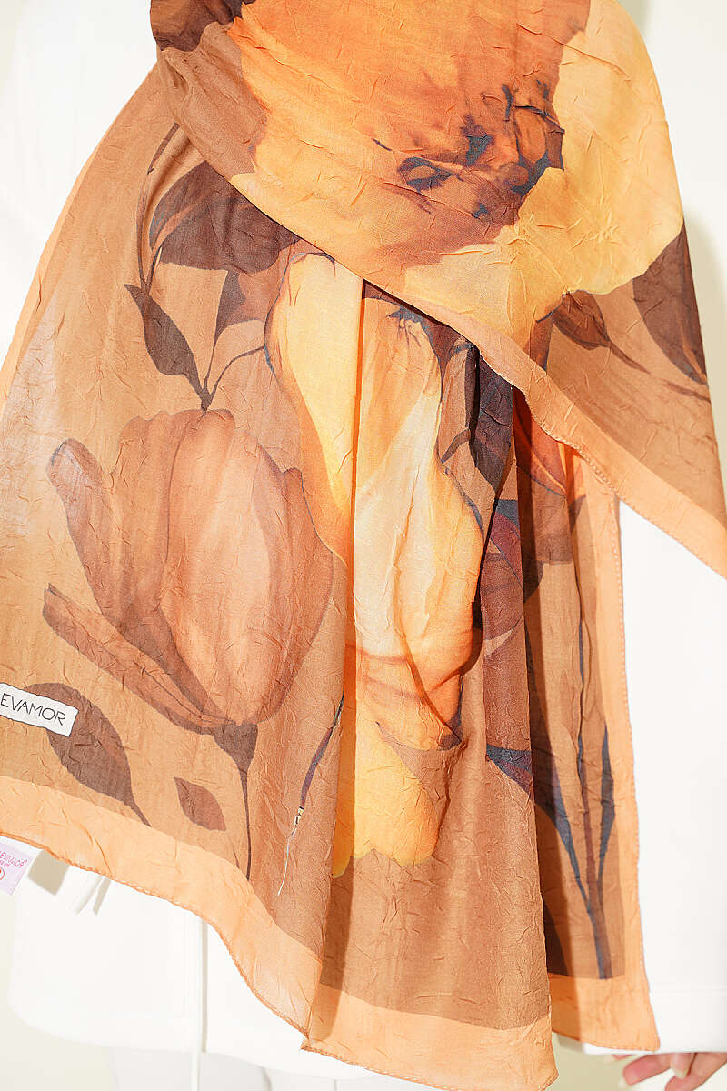 Viona Bamboo French Terry Shawl Mustard – Image 4
