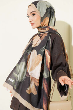 Viona Bamboo French Terry Shawl Sand Beige