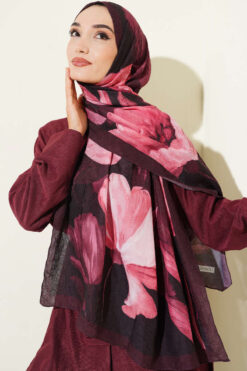 Viona Bamboo French Terry Shawl Plum