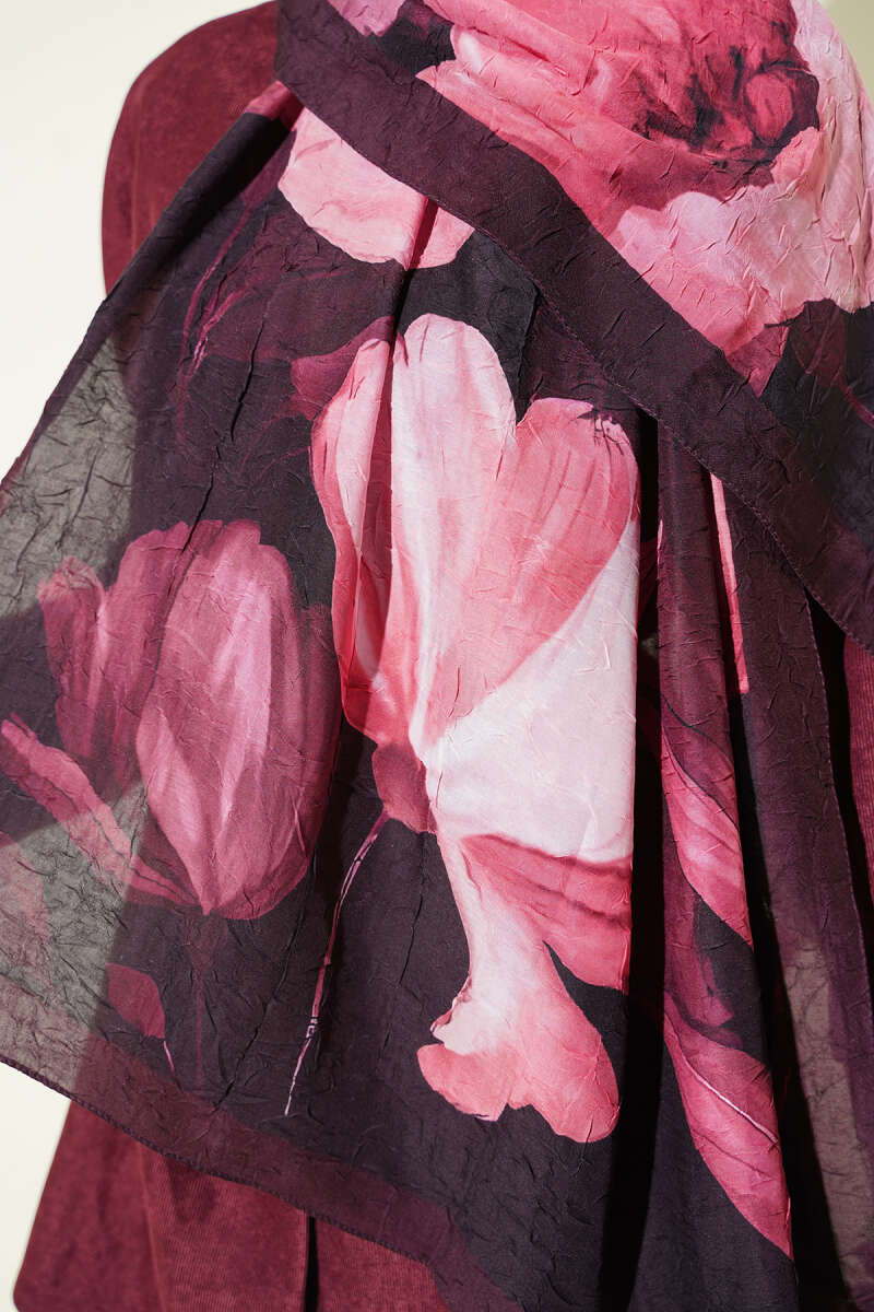Viona Bamboo French Terry Shawl Plum - immagine 4