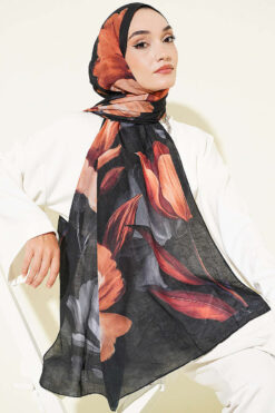 Viona Bamboo French Terry Shawl Black
