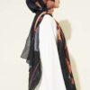 Viona Bamboo French Terry Shawl Black - Image 3
