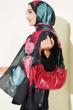 Viona Bamboo French Terry Shawl Black