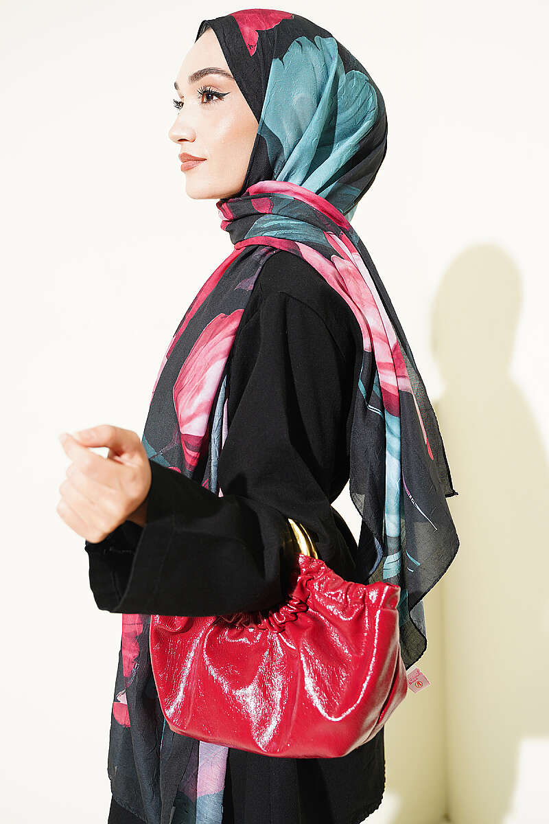 Viona Bamboo French Terry Shawl Black - immagine 3