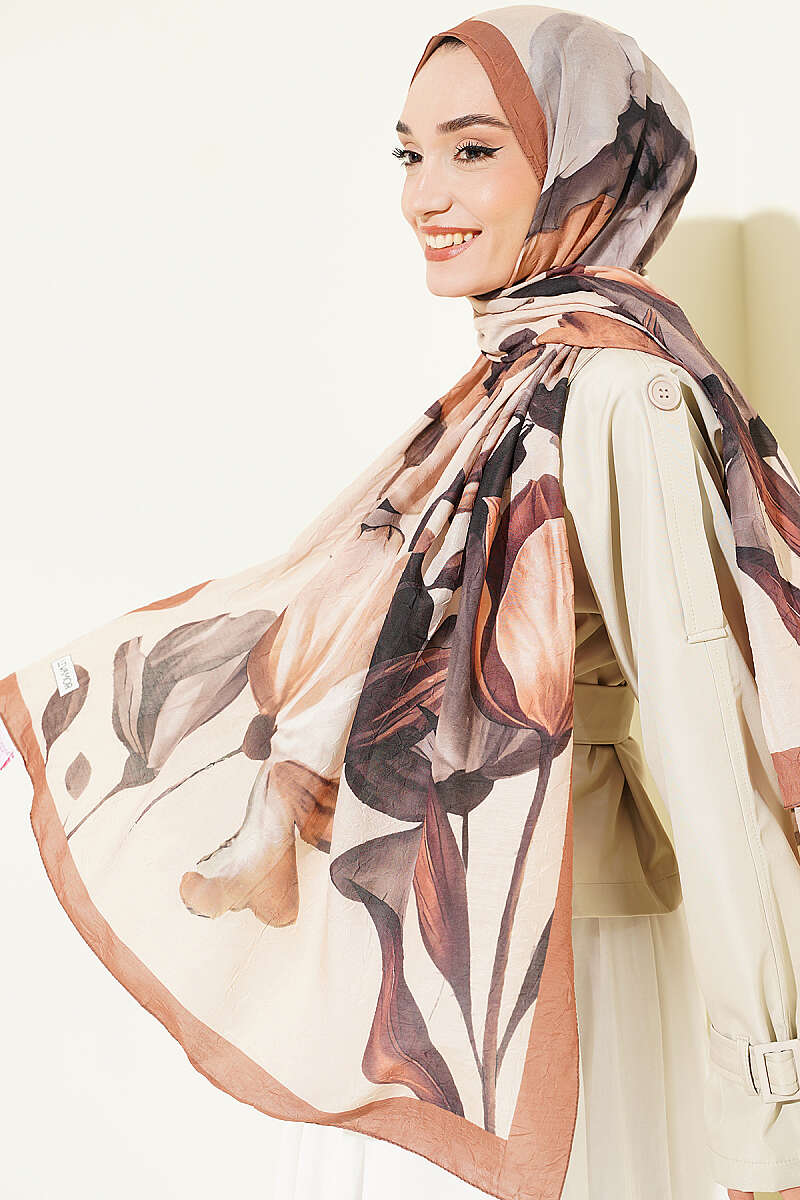 Viona Bamboo French Terry Shawl Tan