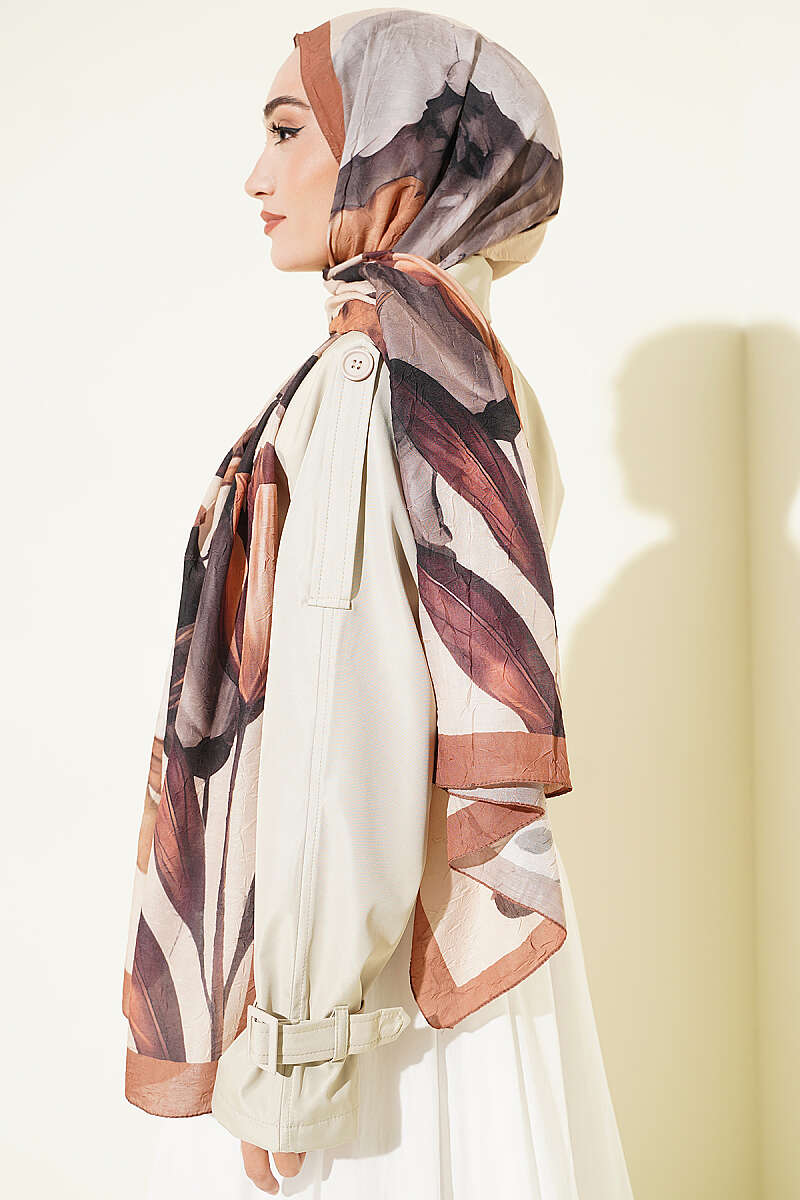 Viona Bamboo French Terry Shawl Tan – Bild 3