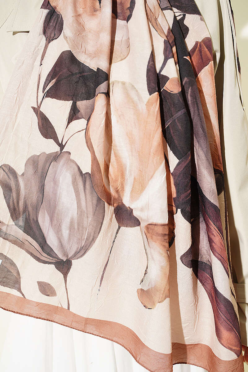 Viona Bamboo French Terry Shawl Tan – Bild 4