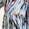 Tie-Neck Ruffled Ankle-Length Dress Blue - Imagen 4