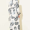 Ruffled Collar Dress with Ribbon Detail Anthracite - الصورة 3
