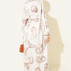 Ruffled Collar Dress with Ribbon Detail Beige – Bild 3