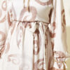 Ruffled Collar Dress with Ribbon Detail Beige – Bild 4