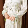 Ruffled Collar Dress with Ribbon Detail Aqua Green – Bild 4