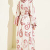 Ruffled Collar Dress with Ribbon Detail Rose Dust - Afbeelding 3