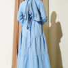 Ruffled Collar Embroidered Poplin Dress Ice Blue – Bild 3