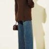 Seamless Side Wide-Leg Belted Denim Pants Dark Blue - Afbeelding 3